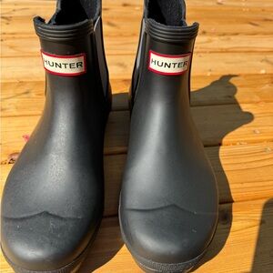 Hunter Classic Black Ankle Rain Boots